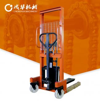 成華手動(dòng)液壓堆高車叉車0.5T/1T/2T/3T噸托盤(pán)升高堆垛車